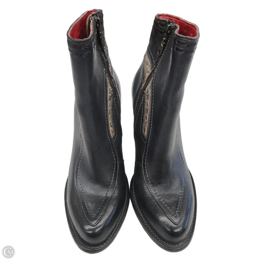 Boots Ankle Heels By Bed Stu In Black, Size: 9