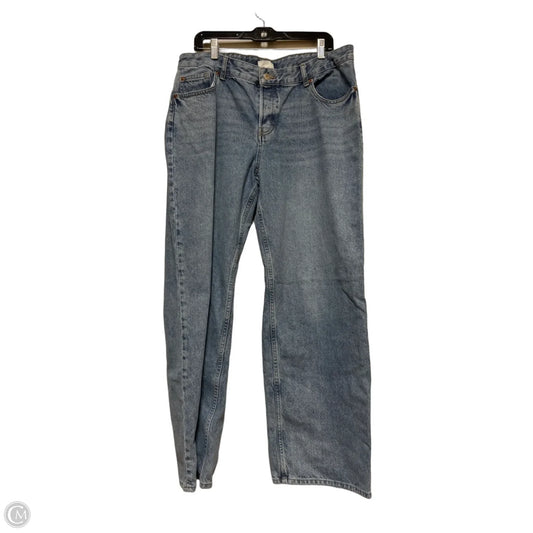 Jeans Wide Leg By H&m In Blue Denim, Size: 16