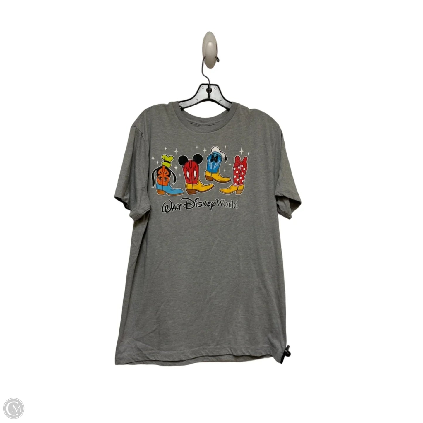 Top Short Sleeve Basic By Disney Store In Grey, Size: M
