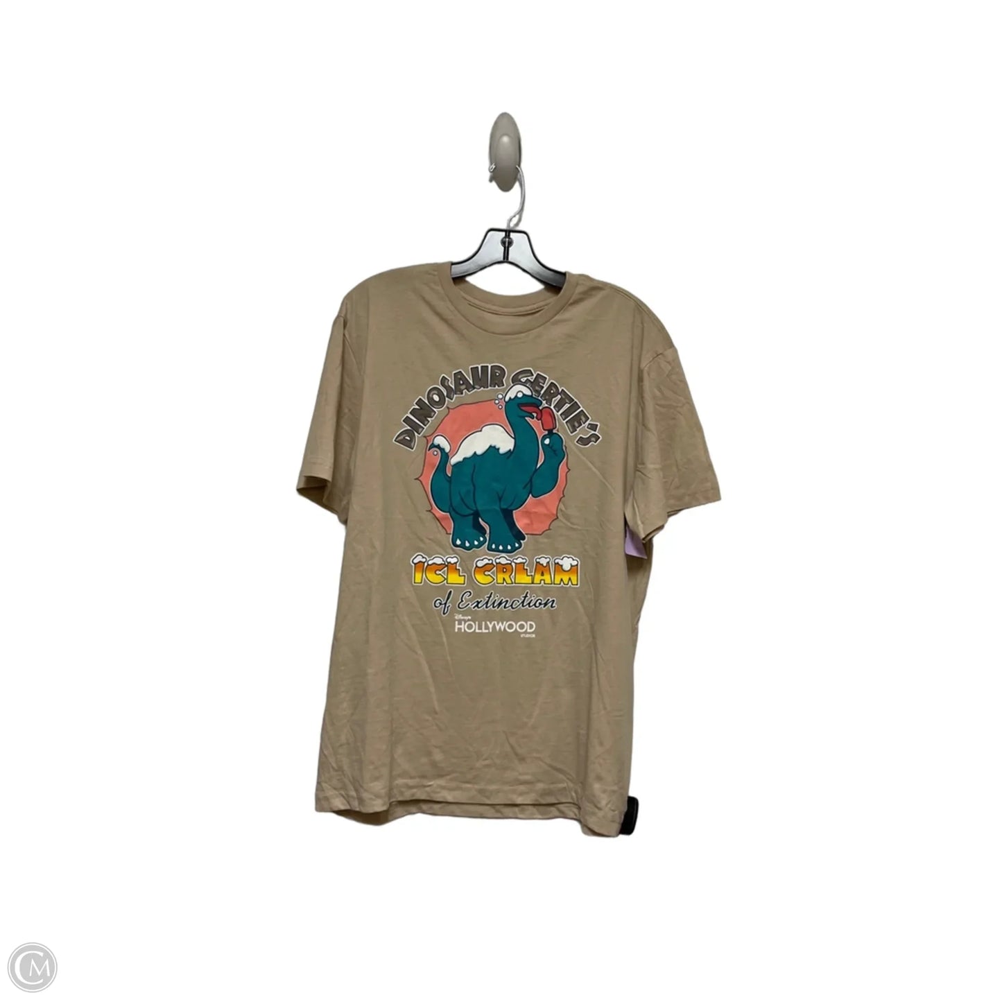 Top Short Sleeve Basic By Disney Store In Tan, Size: M