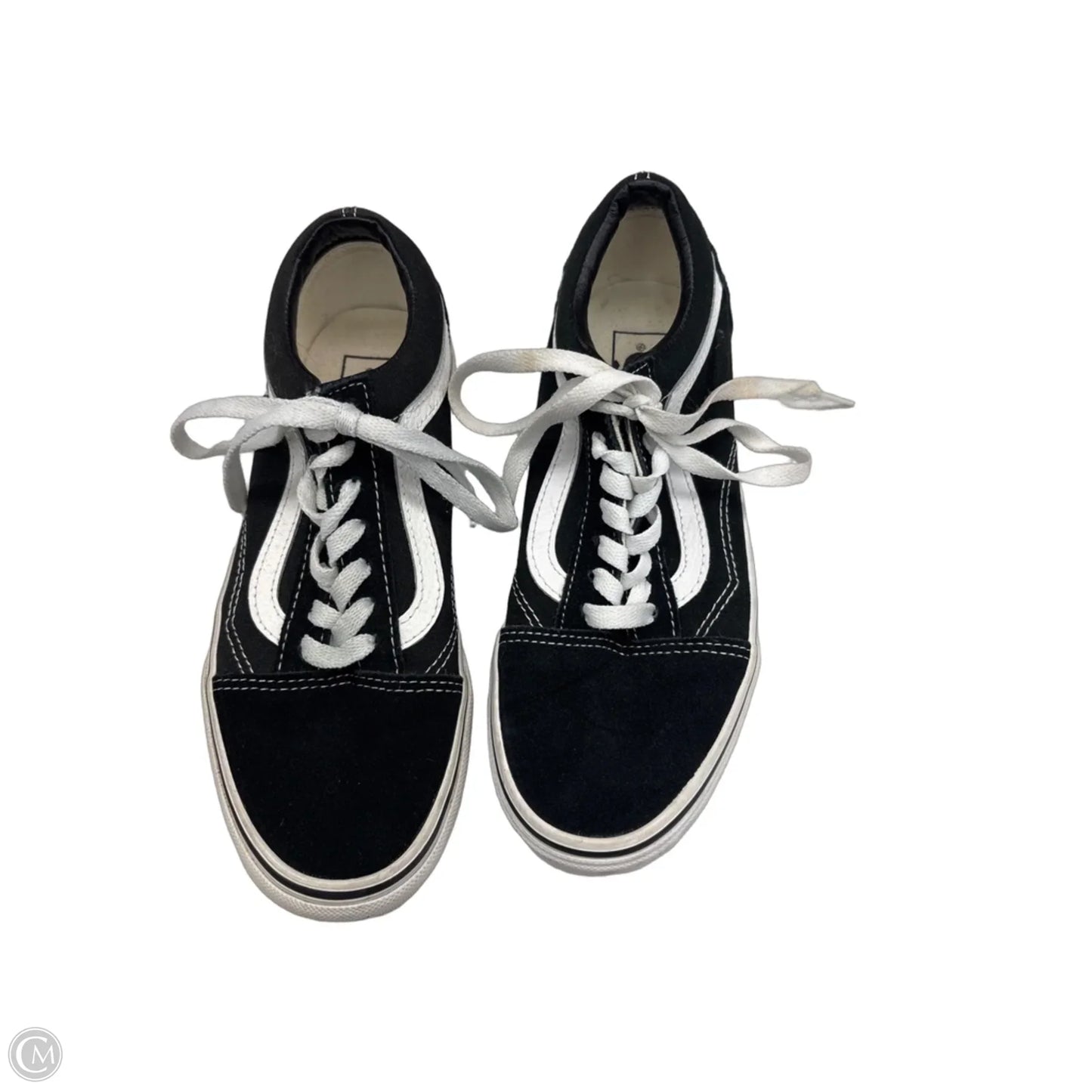 Shoes Sneakers By Vans In Black & White, Size: 6.5