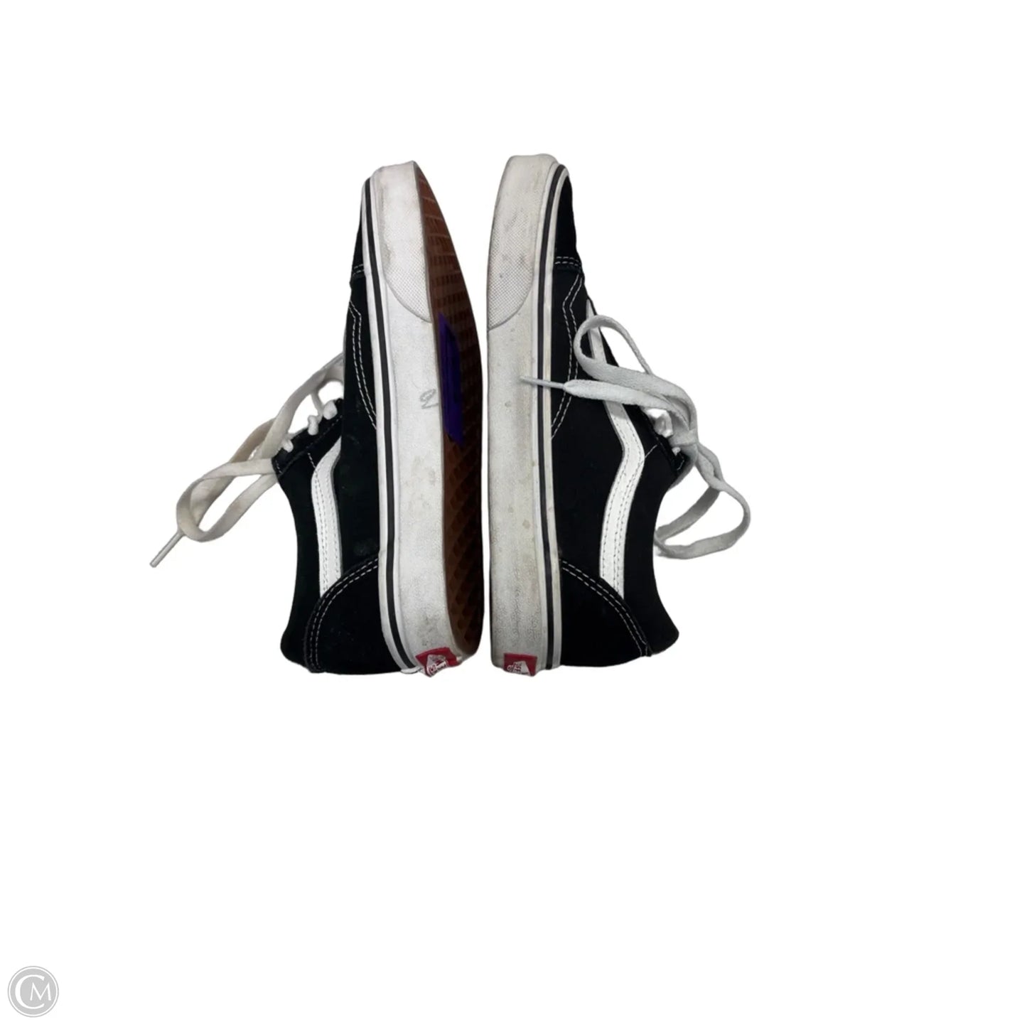 Shoes Sneakers By Vans In Black & White, Size: 6.5