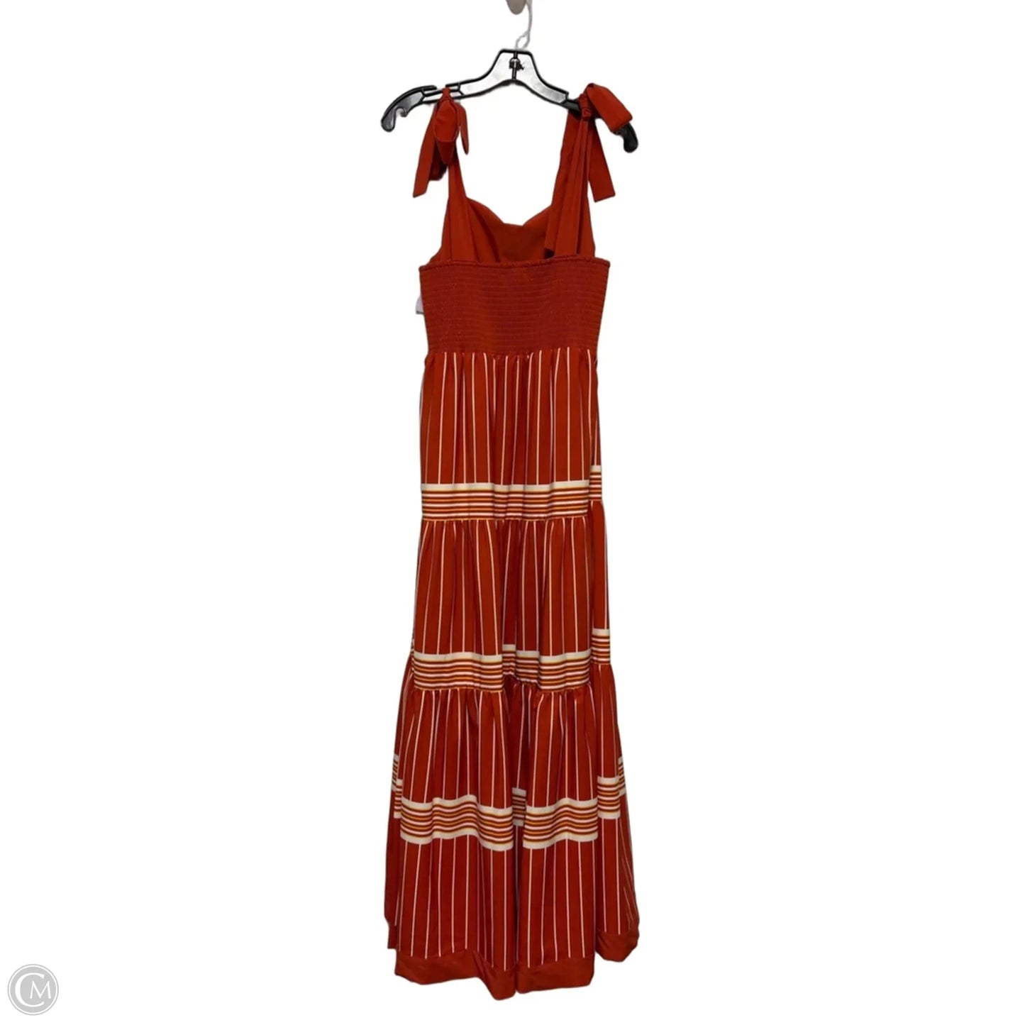 Dress Casual Maxi By A Loves A In Orange & White, Size: L
