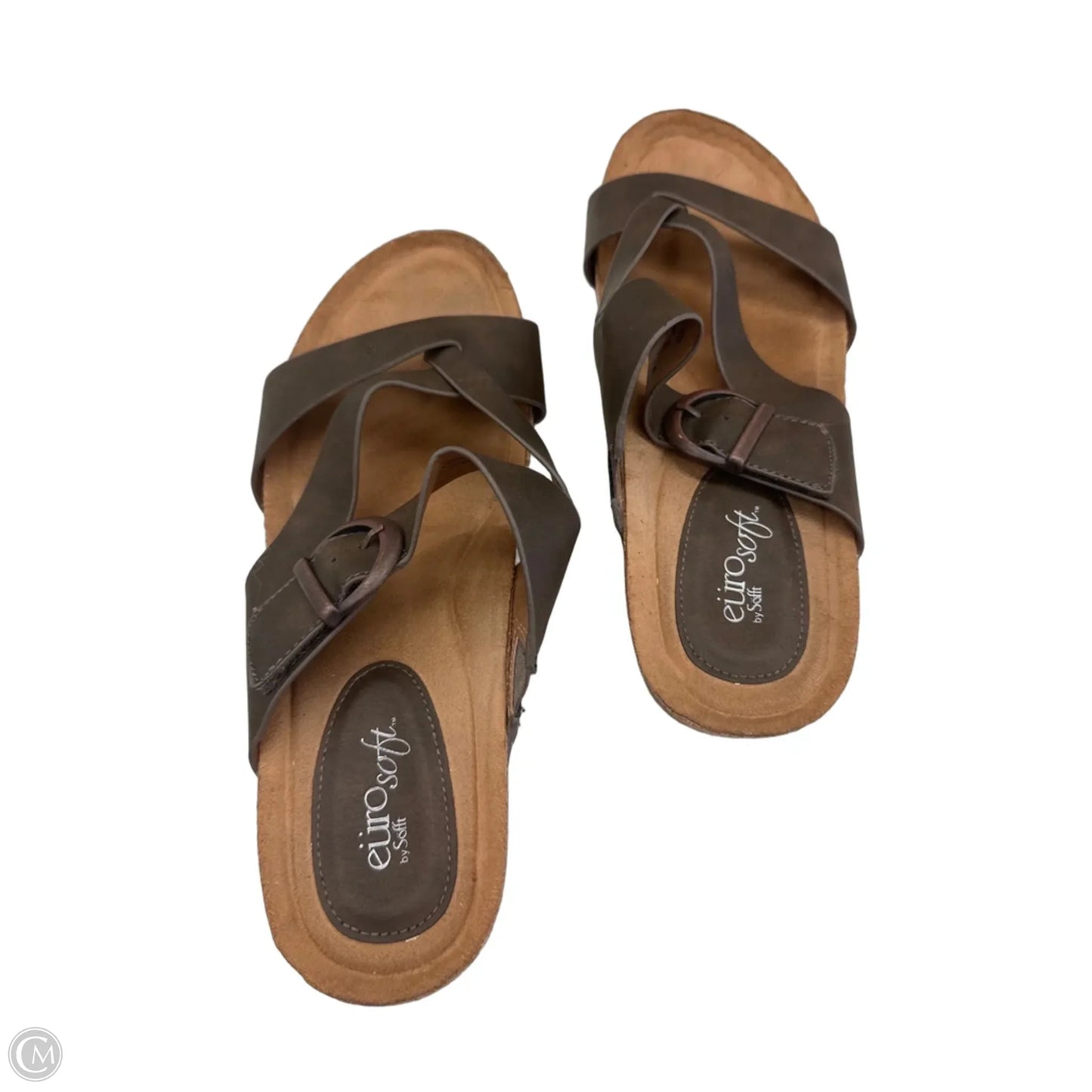 Sandals Flats By Sofft In Brown, Size: 9.5