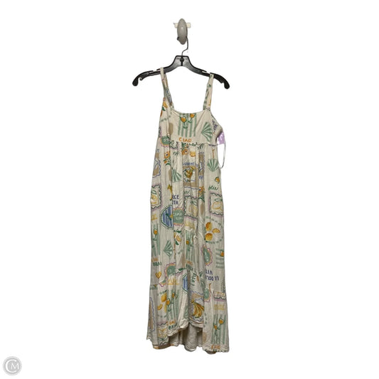 Dress Casual Midi By Clothes Mentor In Cream & Green, Size: Xs