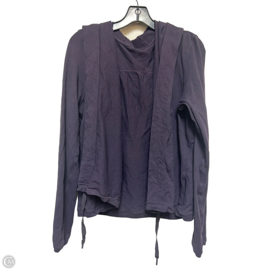 Athletic Top Long Sleeve Hoodie By Lululemon In Purple, Size: M