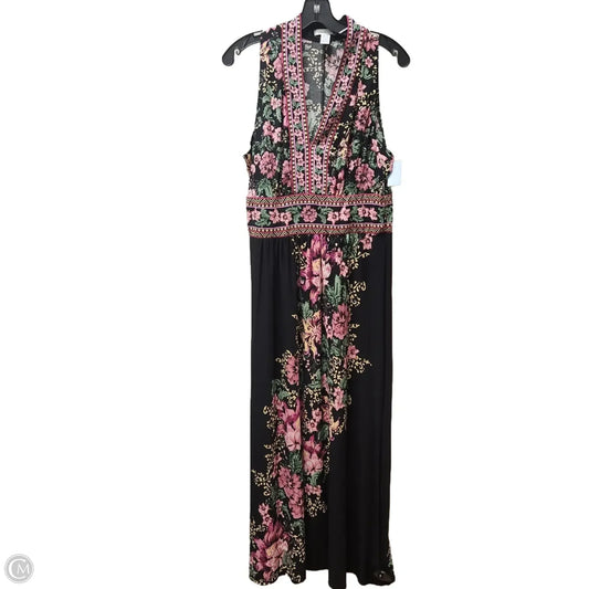 Dress Casual Maxi By London Times In Floral Print, Size: Xl