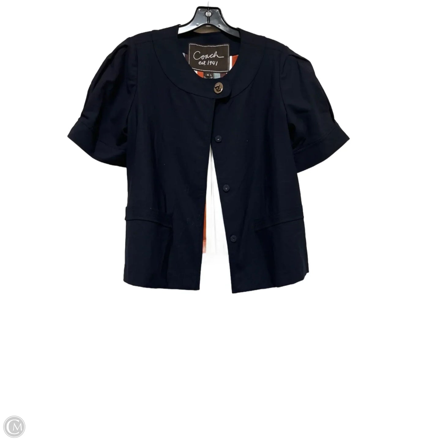 Jacket Designer By Coach In Navy, Size: M