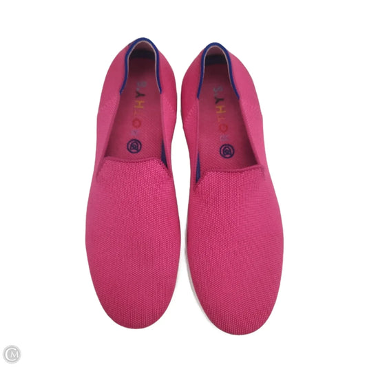 Shoes Flats By Rothys In Pink & White, Size: 10