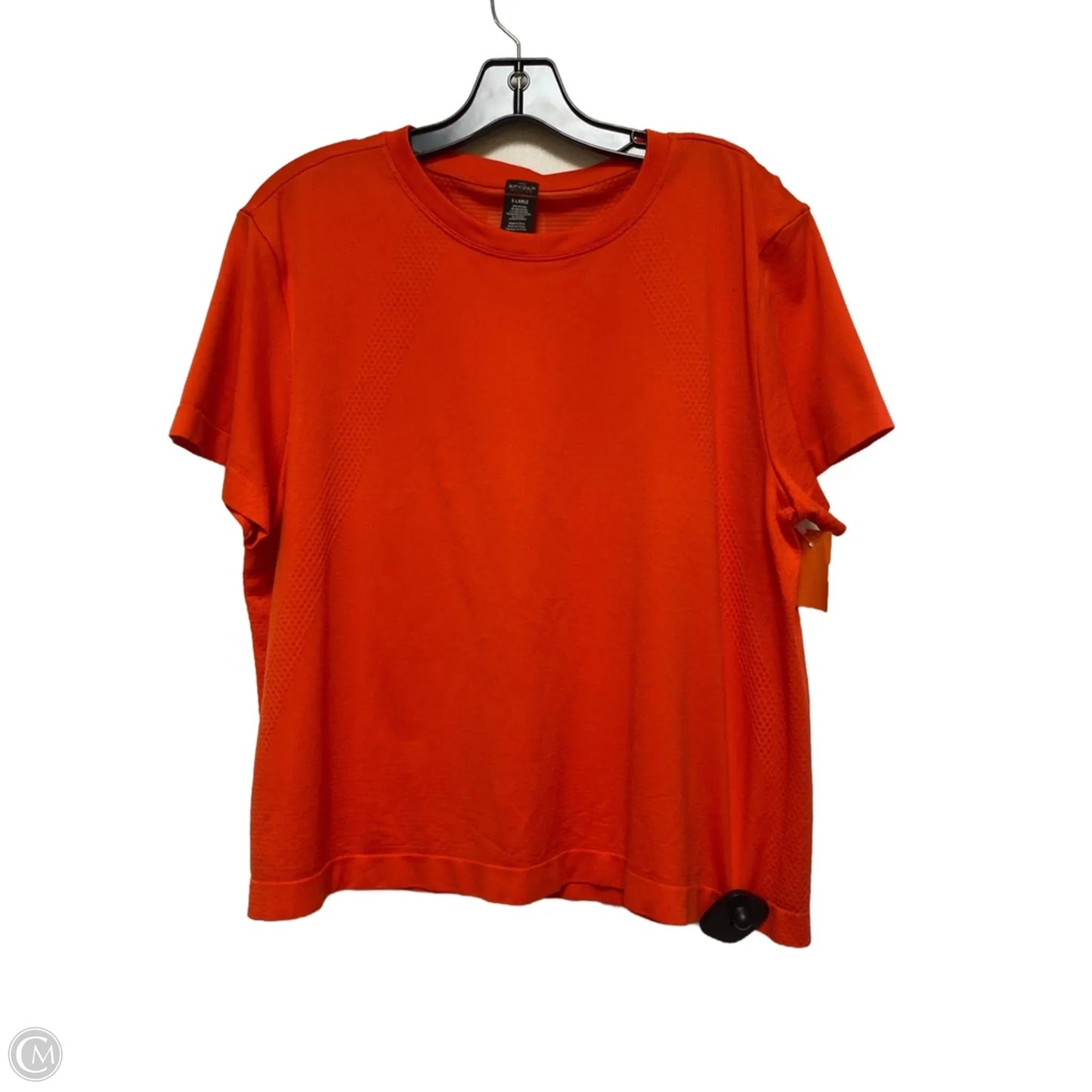 Athletic Top Short Sleeve By Spyder In Orange, Size: Xl