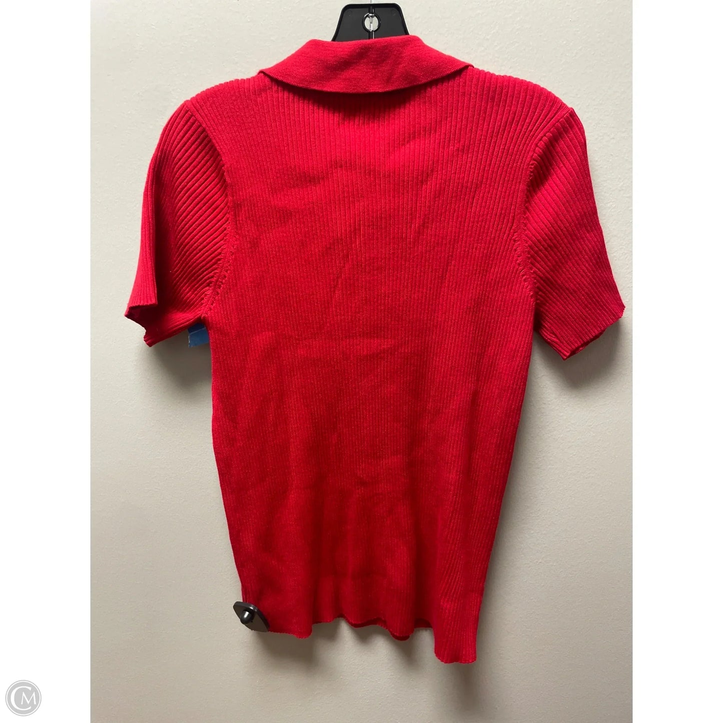 Top Short Sleeve By Calvin Klein In Red, Size: L