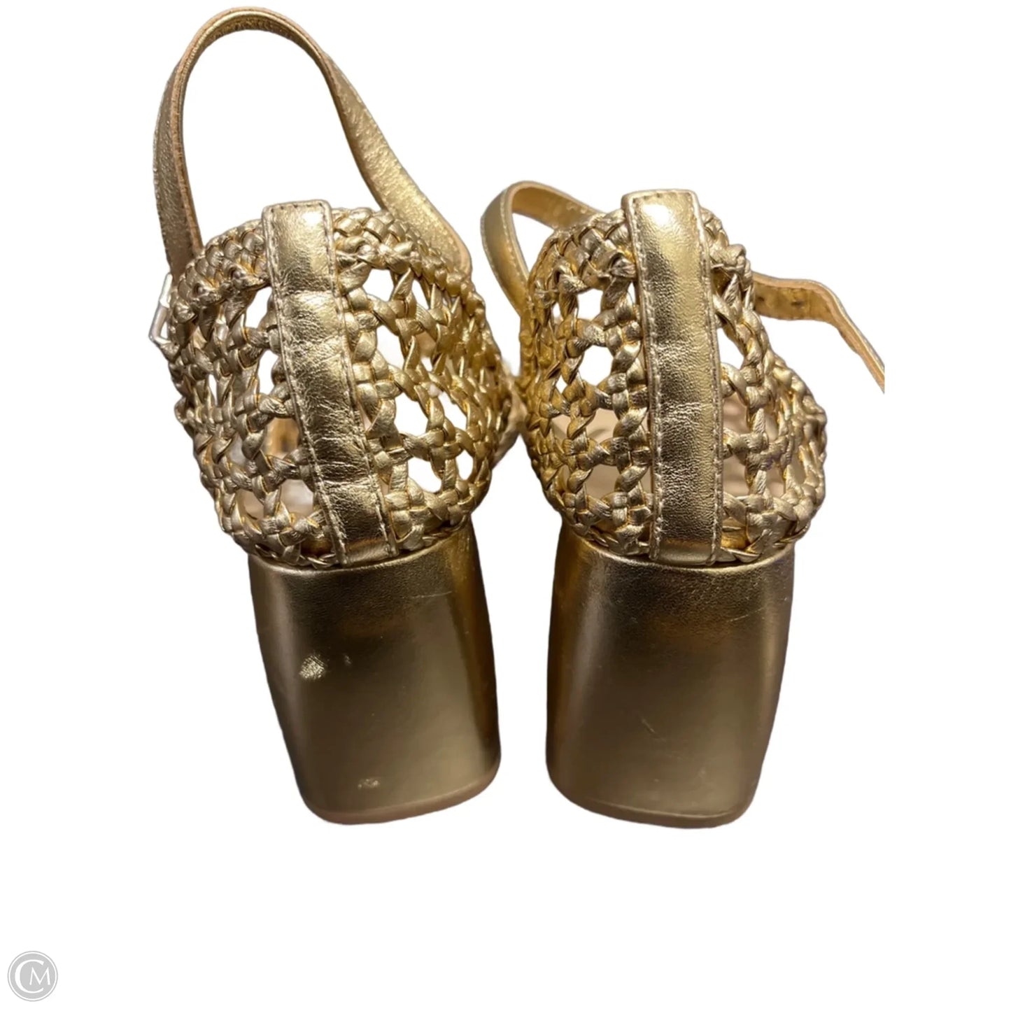 Sandals Heels Block By Antonio Melani In Gold, Size: 8.5
