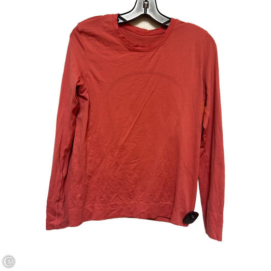 Athletic Top Long Sleeve Crewneck By Lululemon In Pink, Size: M
