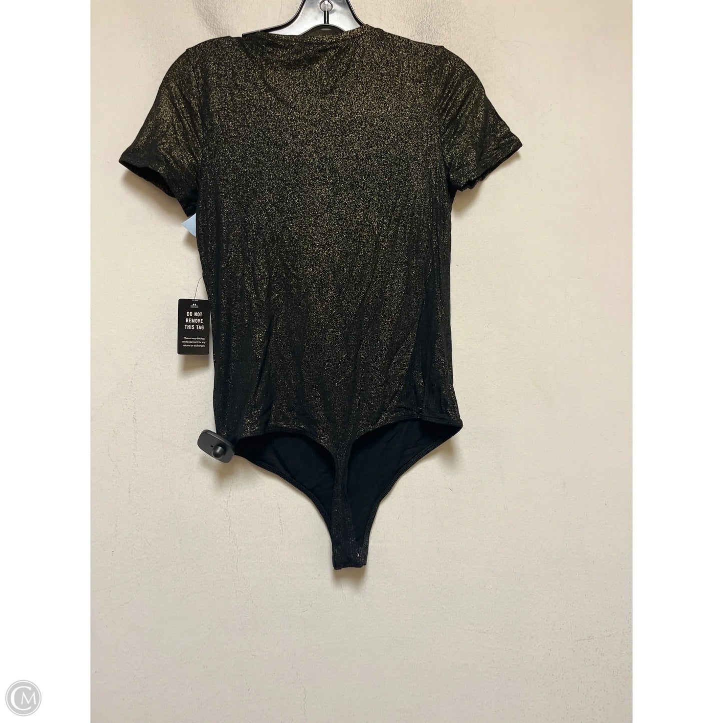 Bodysuit By Express In Black & Gold, Size: S