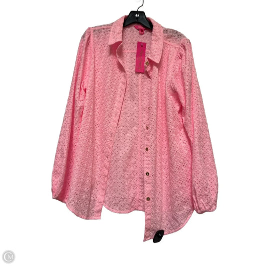 Top Long Sleeve Designer By Lilly Pulitzer In Pink, Size: Xl