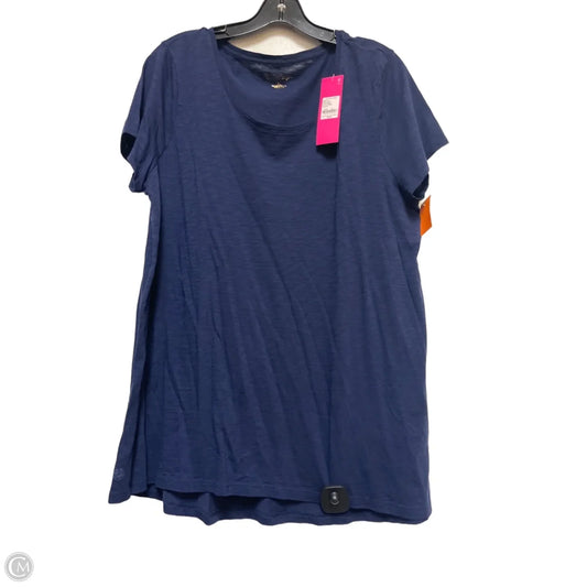 Top Short Sleeve Designer By Lilly Pulitzer In Navy, Size: Xl