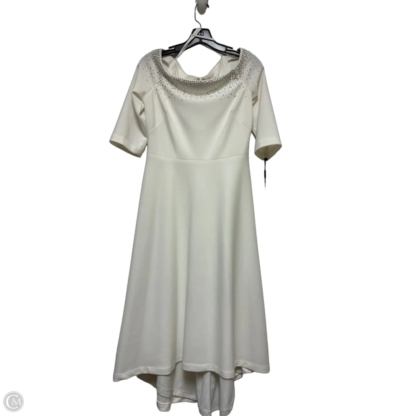 Dress Casual Midi By Calvin Klein In White, Size: S