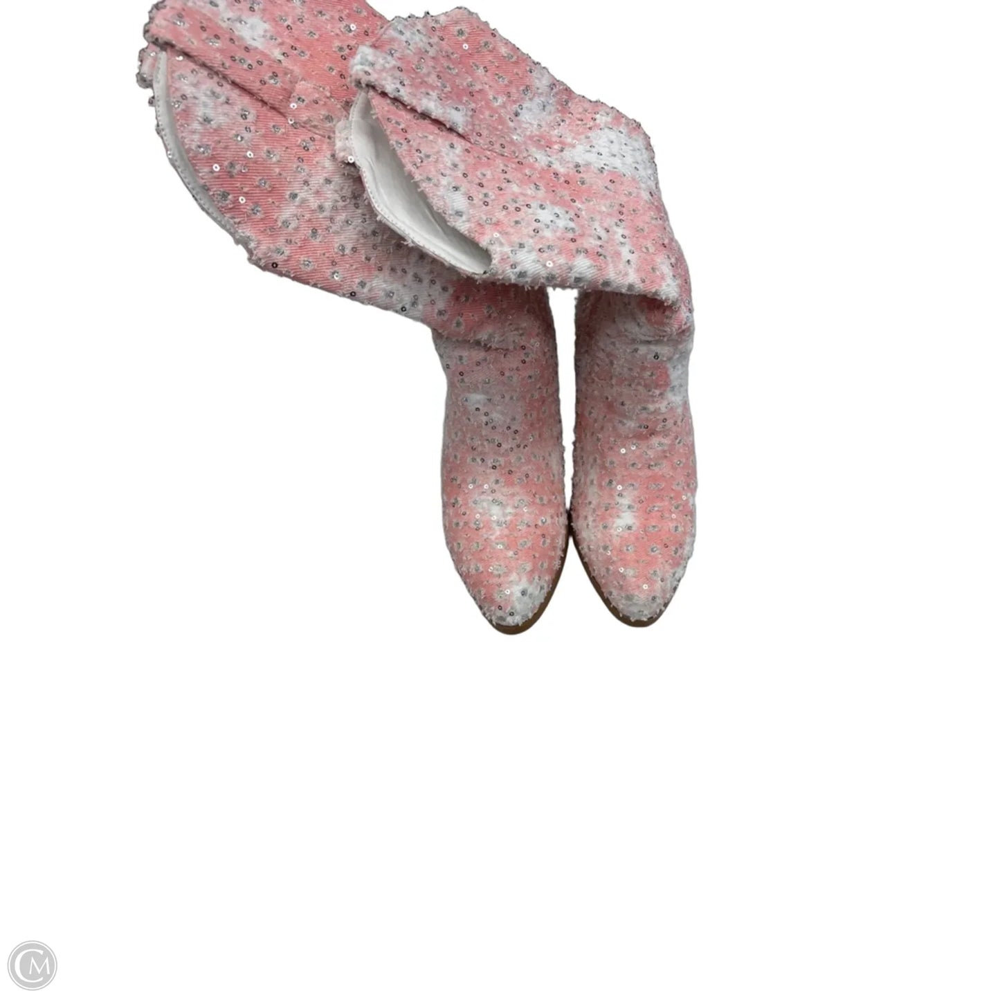 Boots Western By Clothes Mentor In Pink & White, Size: 9