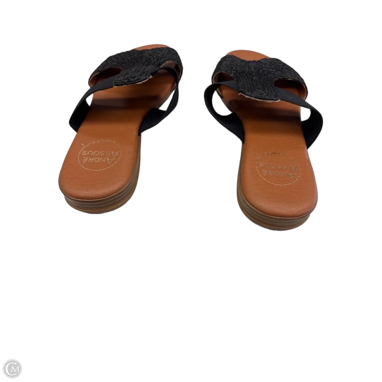 Sandals Flats By Clothes Mentor In Black & Brown, Size: 8