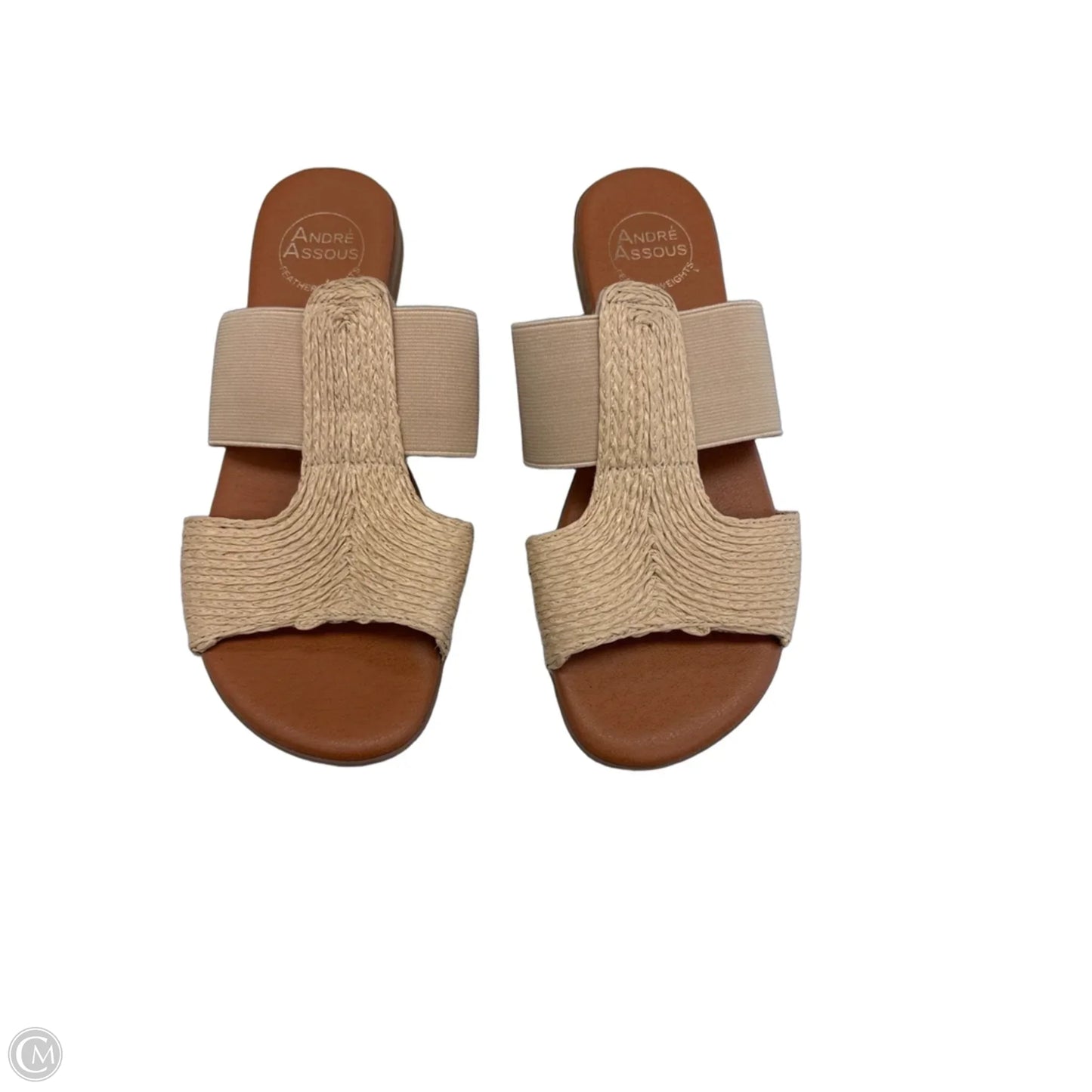 Sandals Flats By Clothes Mentor In Brown & Tan, Size: 8