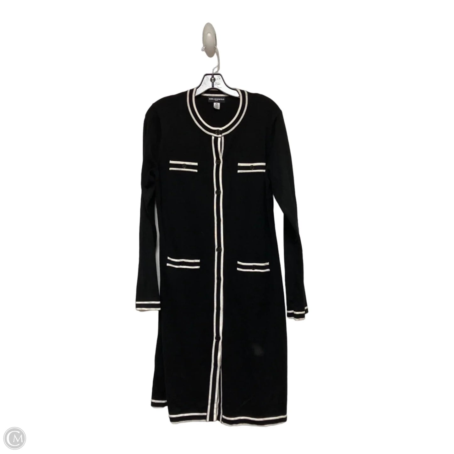 Dress Designer By Karl Lagerfeld In Black & White, Size: M