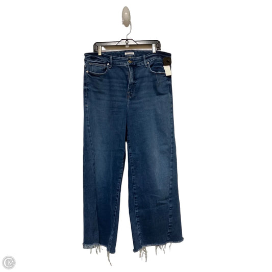 Jeans Wide Leg By Good American In Blue Denim, Size: 16