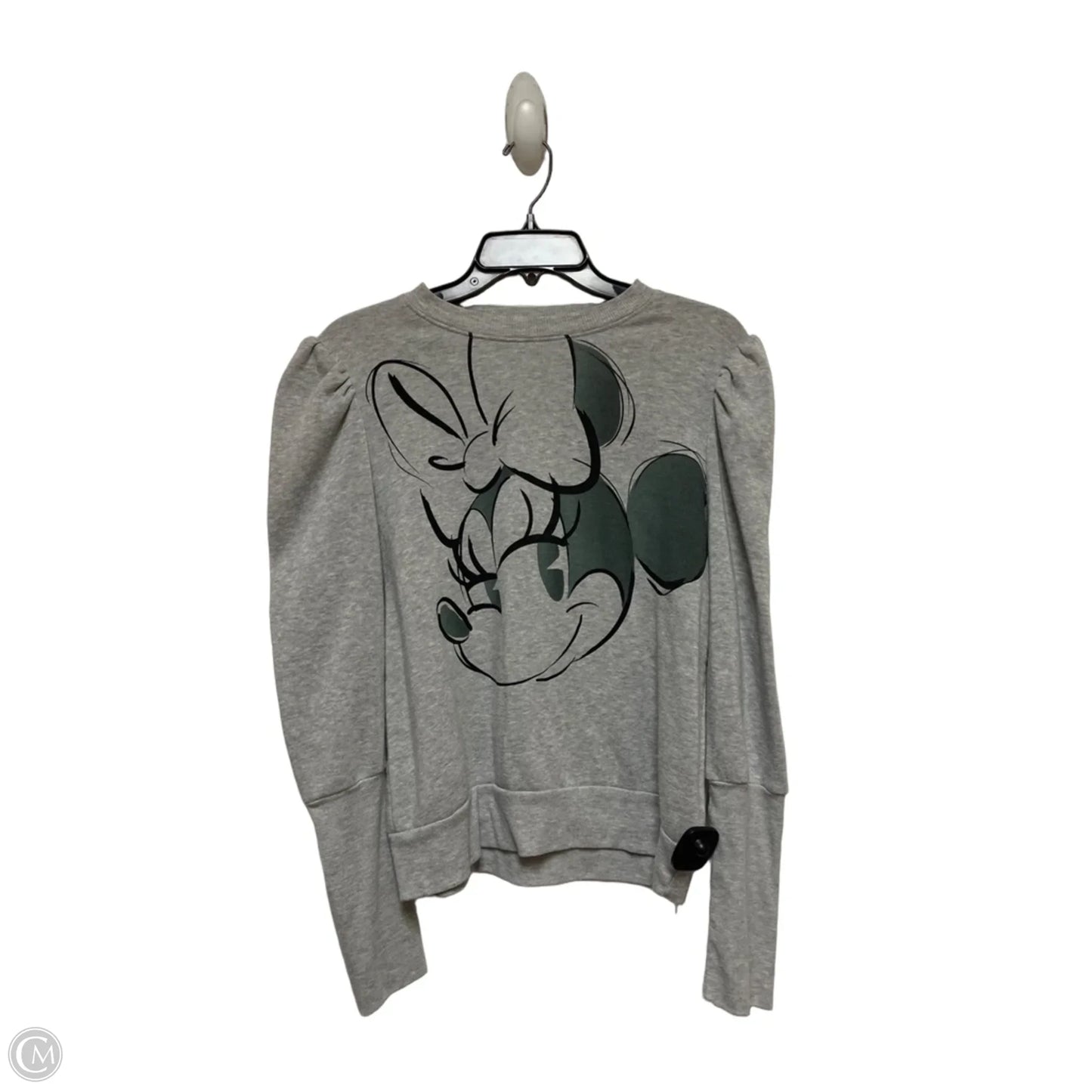 Top Long Sleeve Basic By Disney Store In Black & Grey, Size: M
