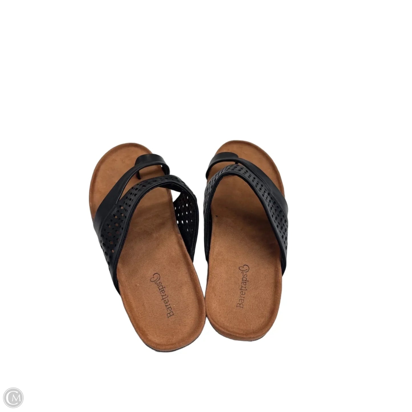 Sandals Flats By Bare Traps In Black & Brown, Size: 8