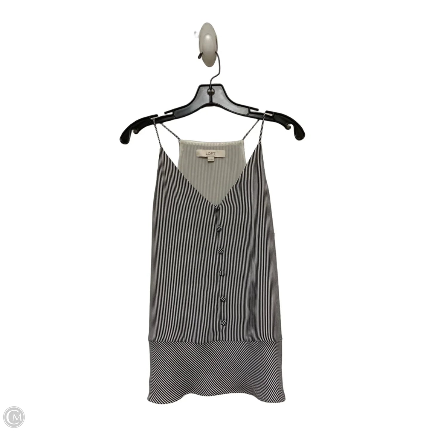 Top Sleeveless By Loft In Striped Pattern, Size: Xs