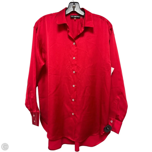 Top Long Sleeve Designer By Karl Lagerfeld In Red, Size: Xs
