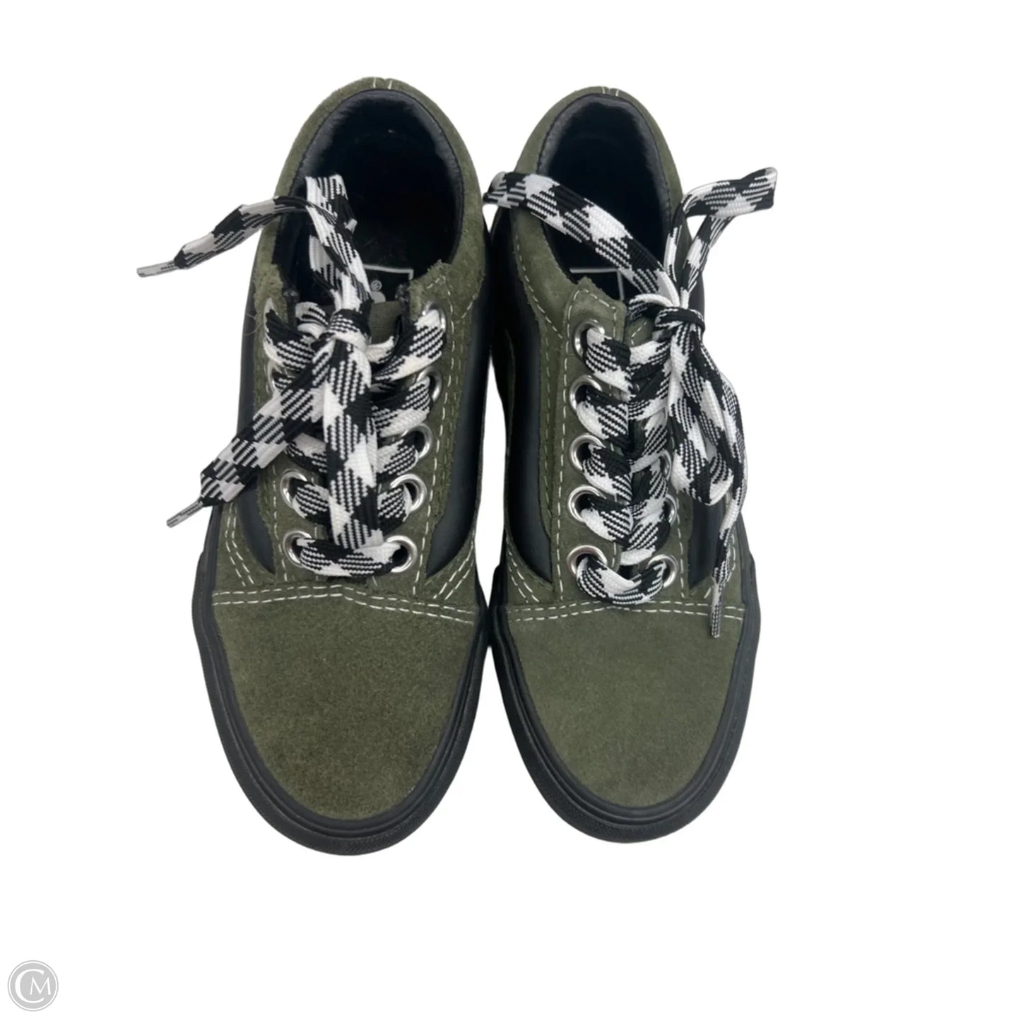 Shoes Sneakers By Vans In Black & Green, Size: 5
