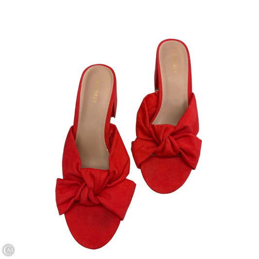 Sandals Heels Block By Old Navy In Red, Size: 9