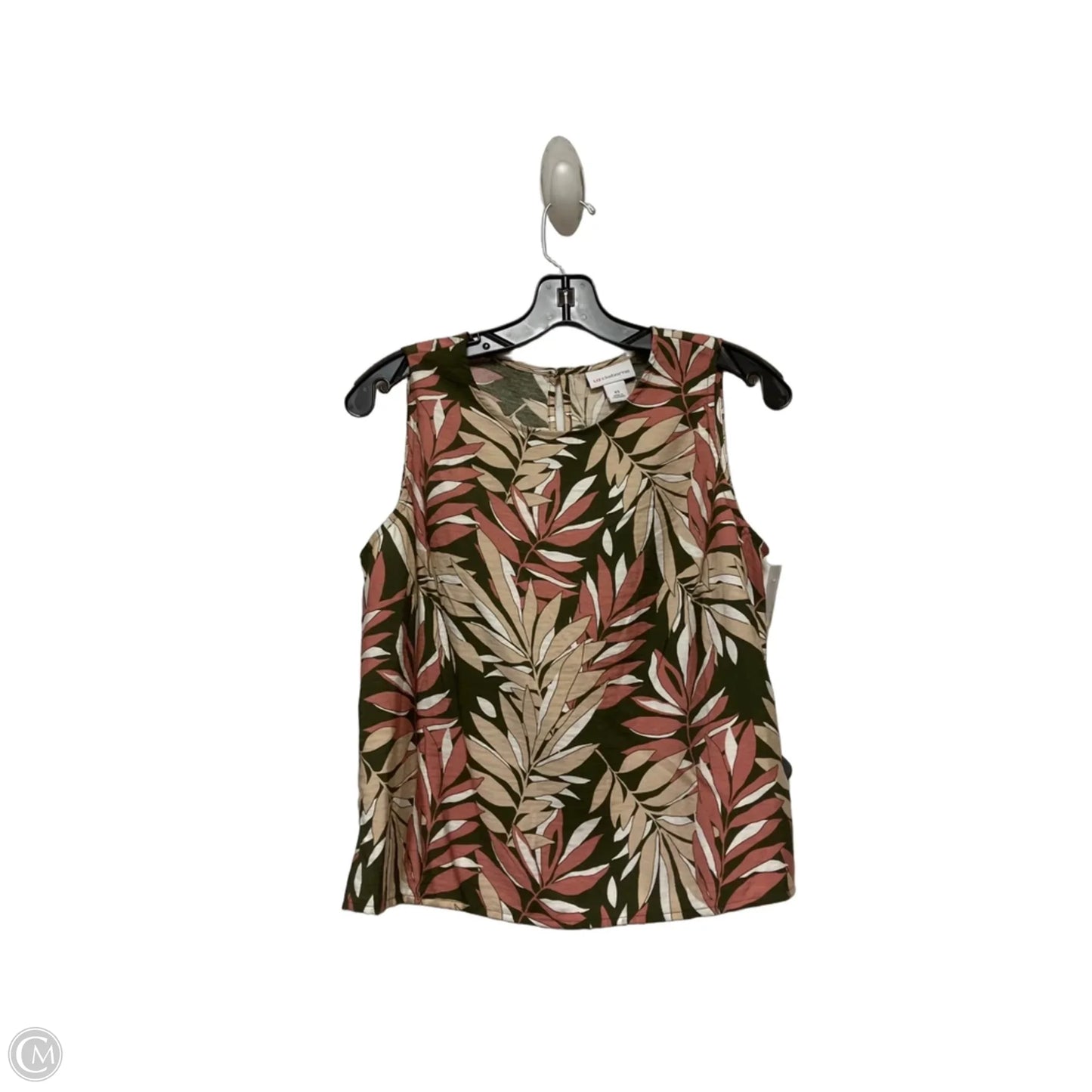 Top Sleeveless By Liz Claiborne In Green & Pink, Size: Xs