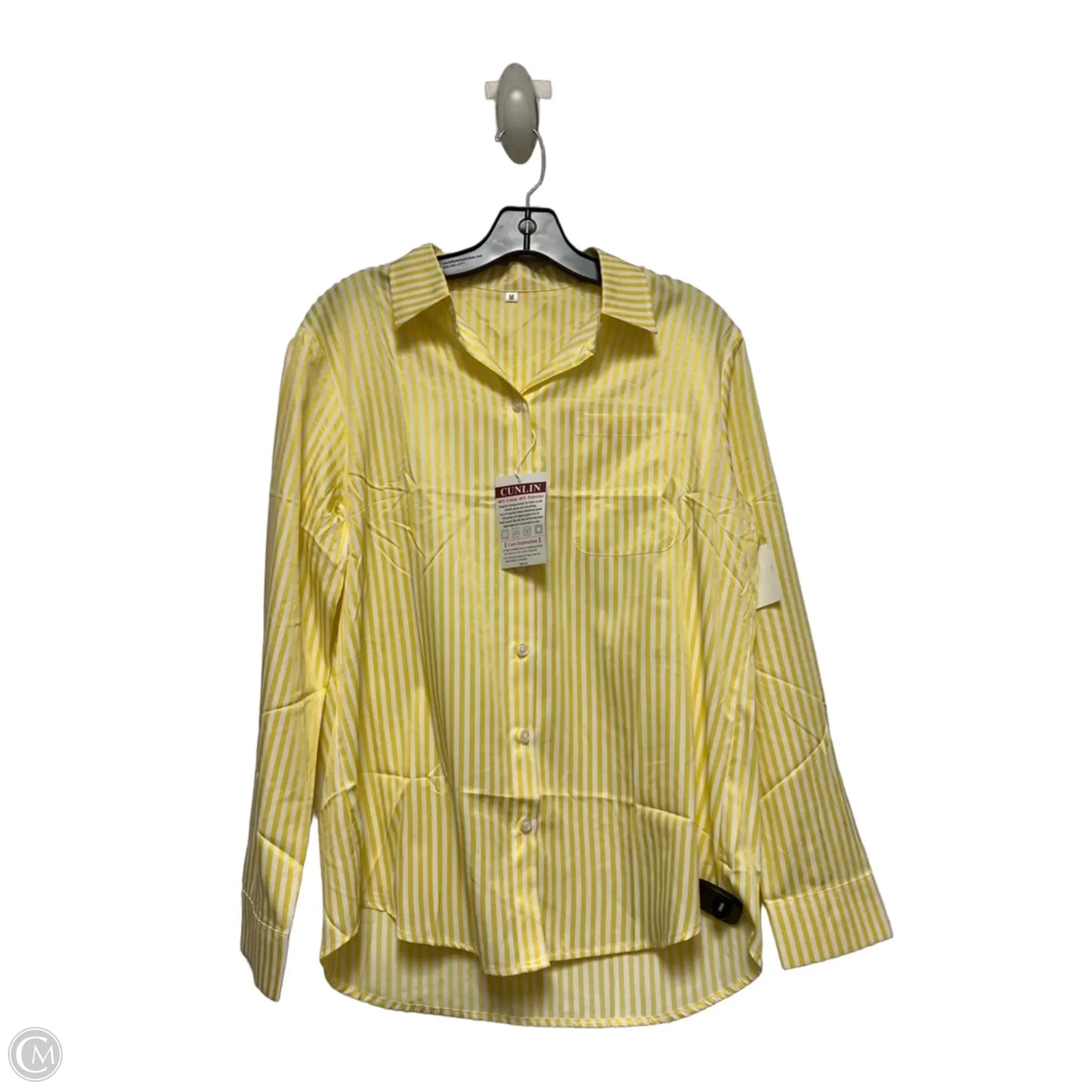 Top Long Sleeve By Clothes Mentor In Striped Pattern, Size: M