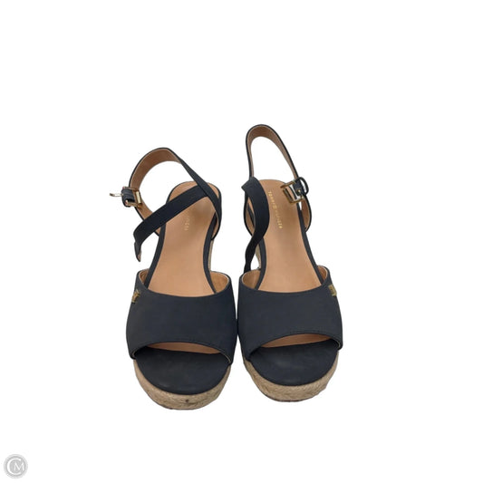 Sandals Heels Wedge By Tommy Hilfiger In Black, Size: 7