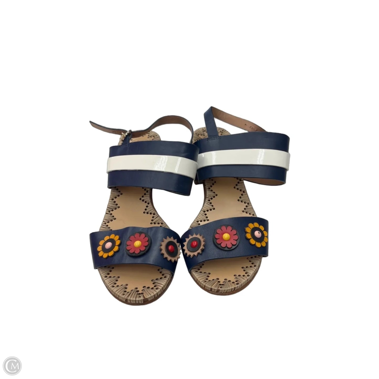 Sandals Designer By Tory Burch In Blue, Size: 7