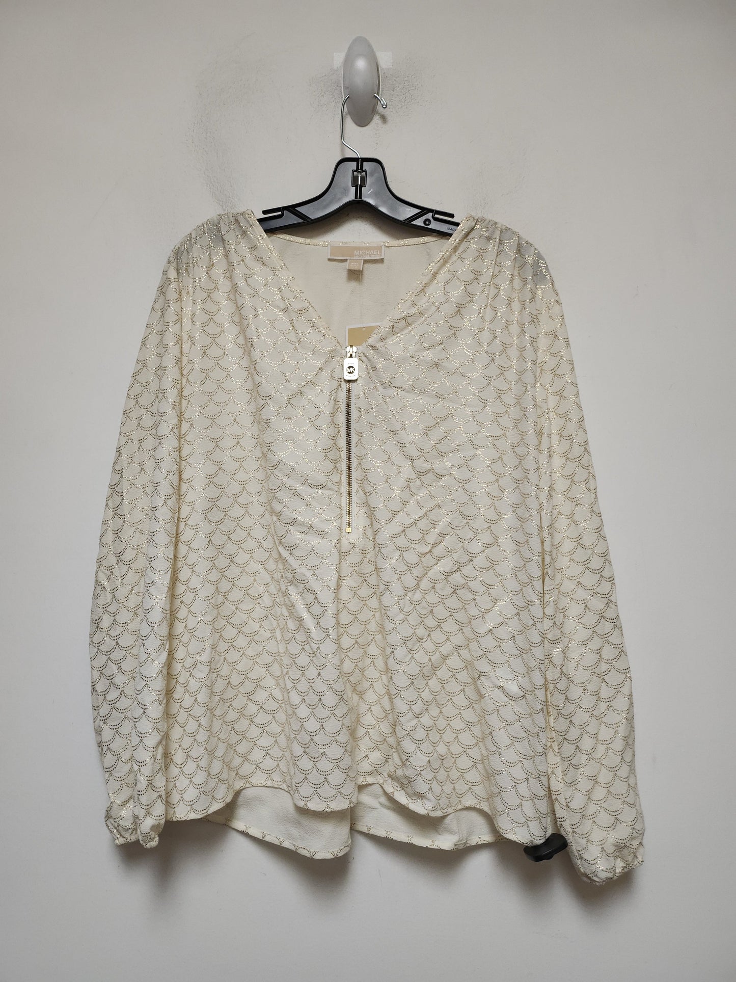 Gold Top Long Sleeve Michael By Michael Kors, Size 2x