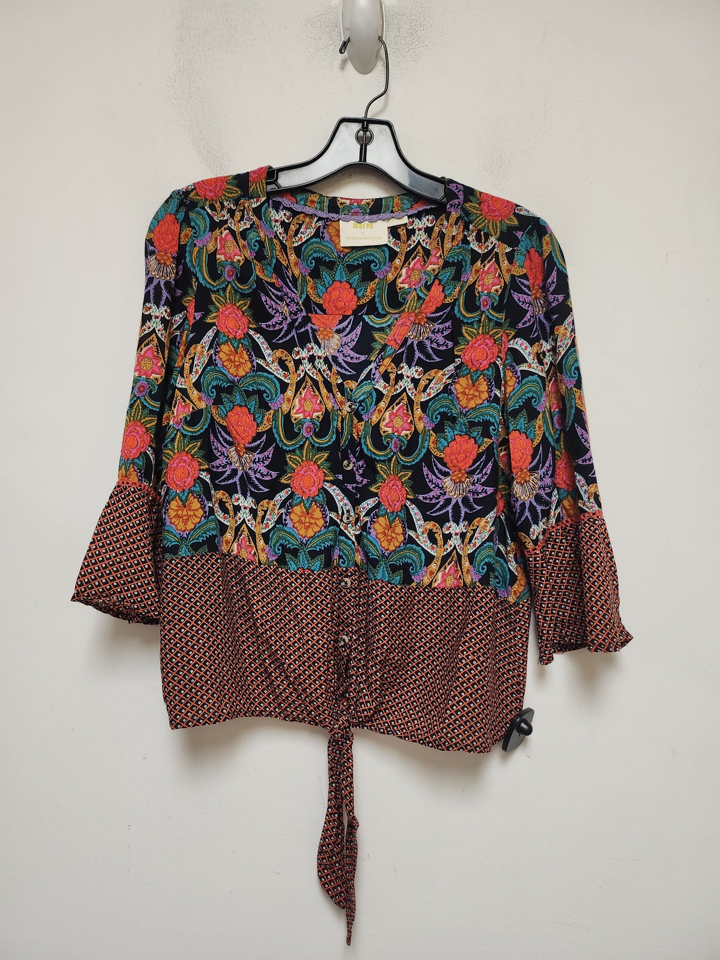 Top Short Sleeve By Maeve In Multi-colored, Size: Xl