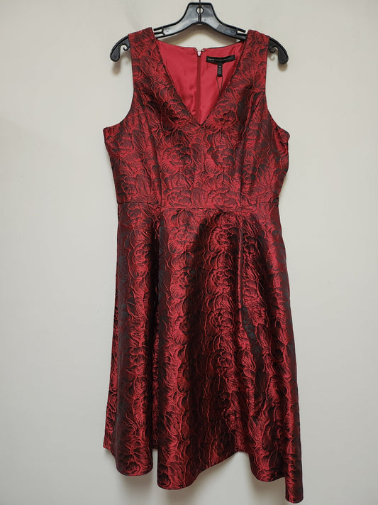 Black & Red Dress Casual Short White House Black Market, Size M