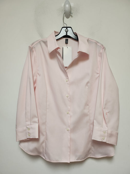 Top Long Sleeve By Jones New York In Pink, Size: L