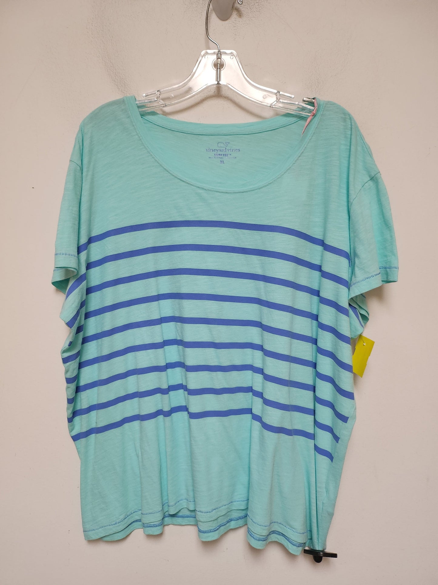 Top Short Sleeve Basic By Vineyard Vines In Aqua, Size: Xl