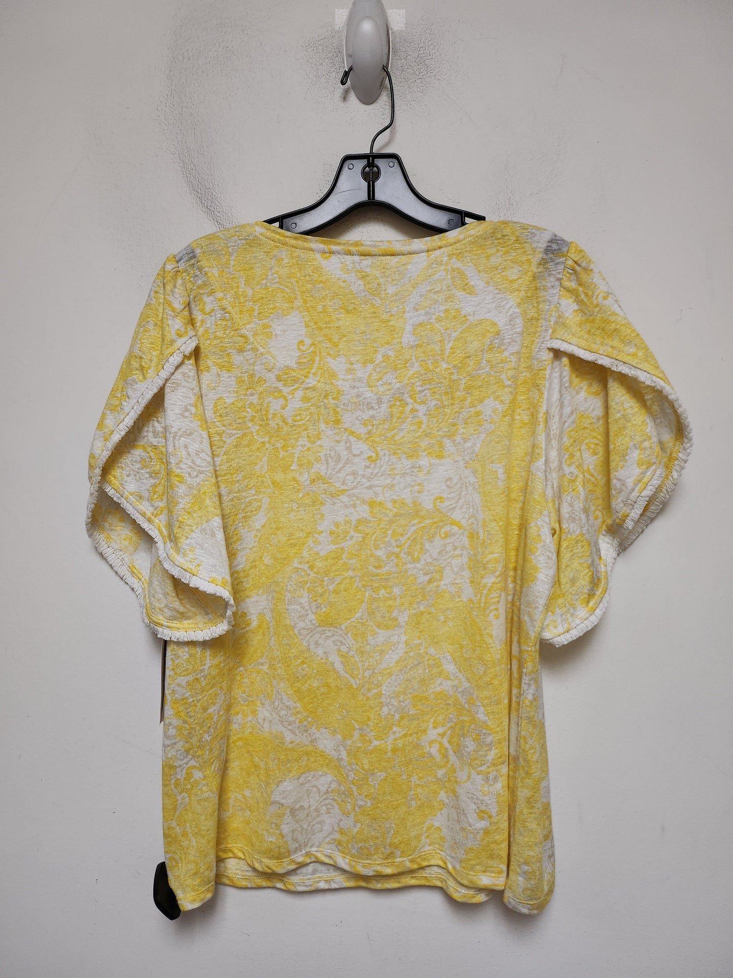 Top Short Sleeve By Chicos In Yellow, Size: M