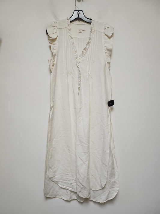 Dress Casual Midi By Anthropologie In Cream, Size: S