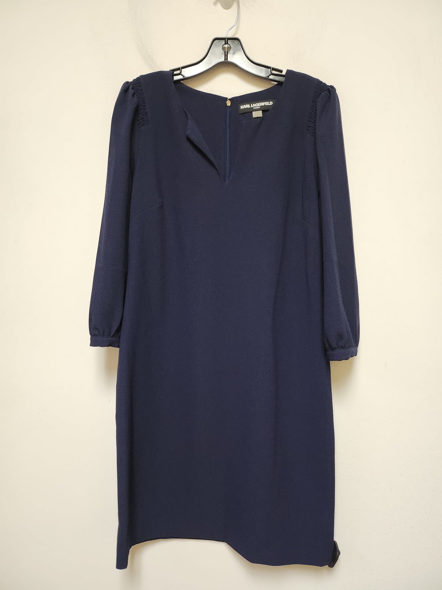 Dress Designer By Karl Lagerfeld In Navy, Size: M