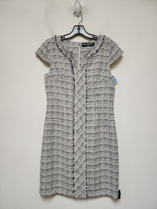 Dress Designer By Karl Lagerfeld In Blue & White, Size: M