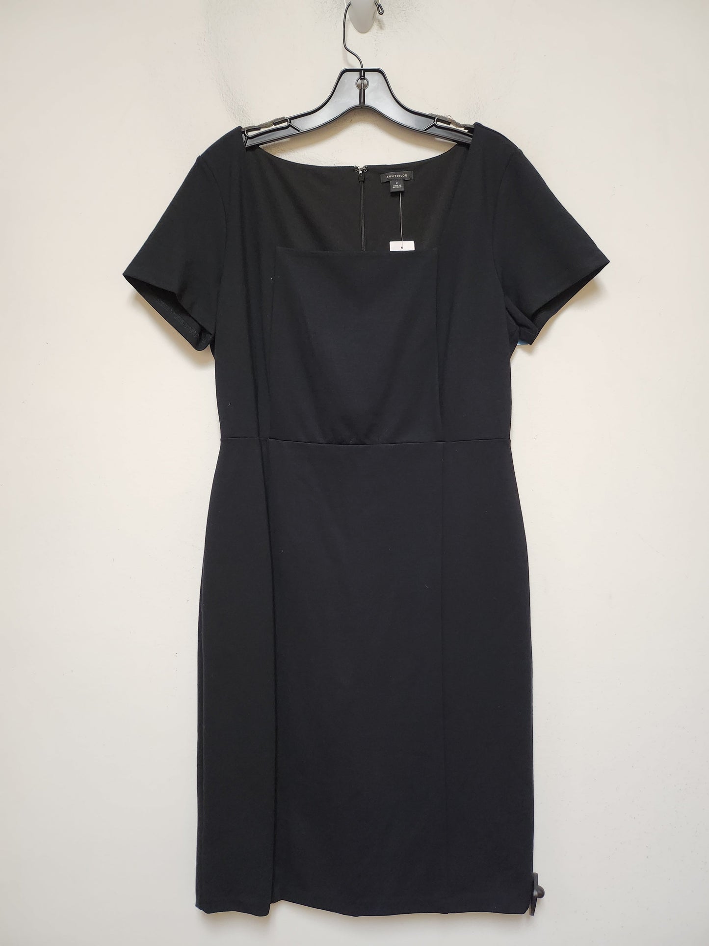 Dress Casual Midi By Ann Taylor In Black, Size: M