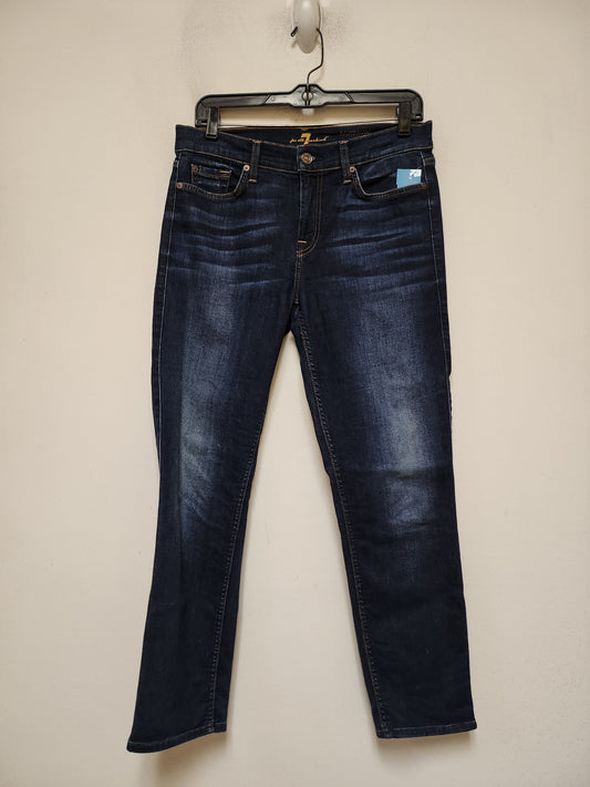 Jeans Straight By 7 For All Mankind In Blue Denim, Size: 6