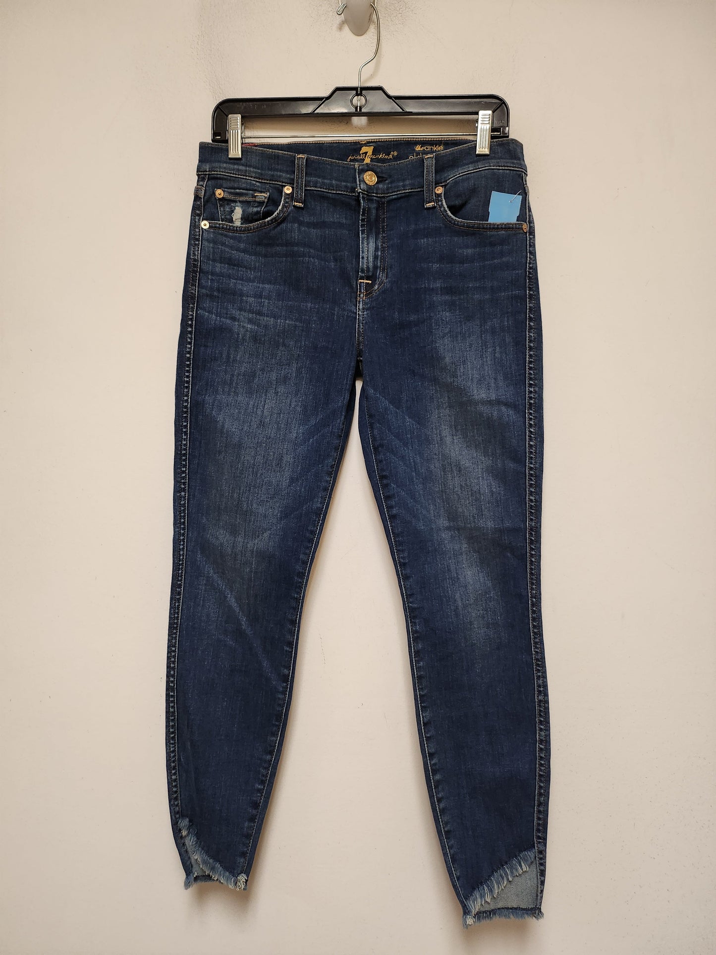 Jeans Skinny By 7 For All Mankind In Blue Denim, Size: 6