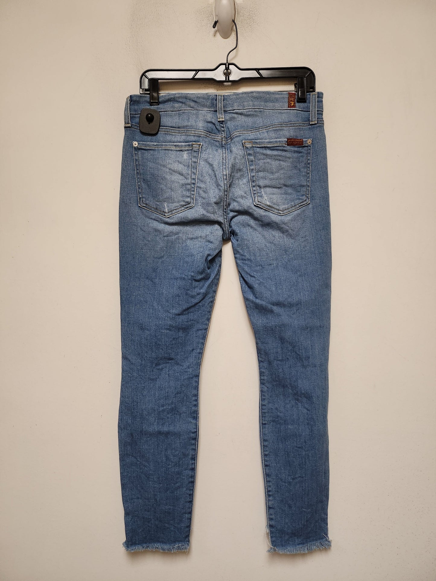 Jeans Skinny By 7 For All Mankind In Blue Denim, Size: 6