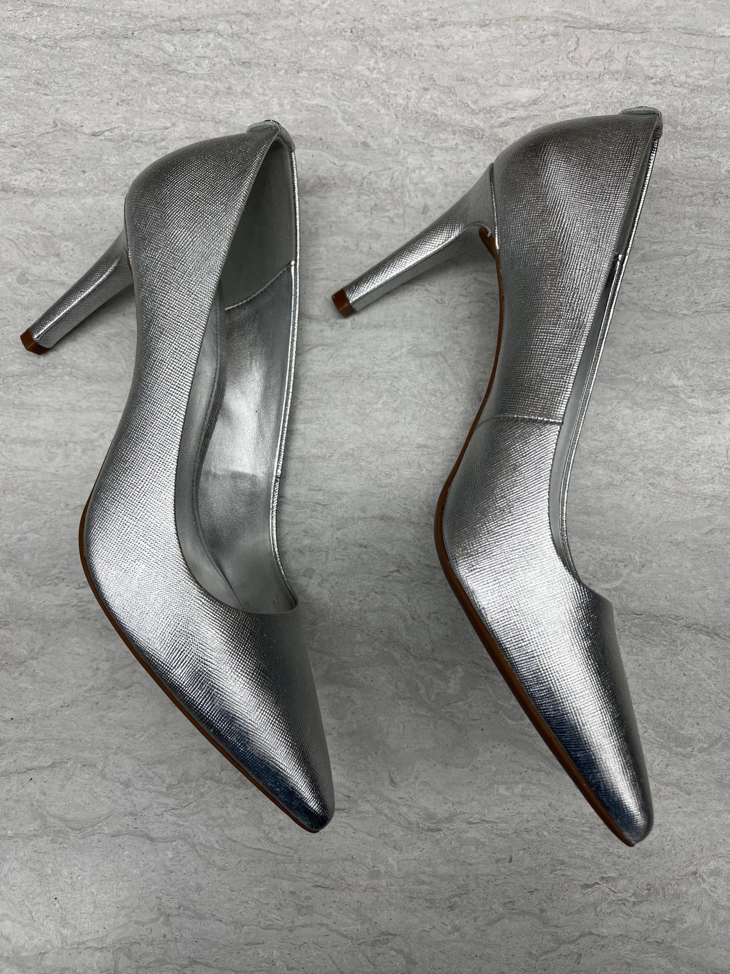 Shoes Heels Stiletto By Michael By Michael Kors In Silver, Size: 9